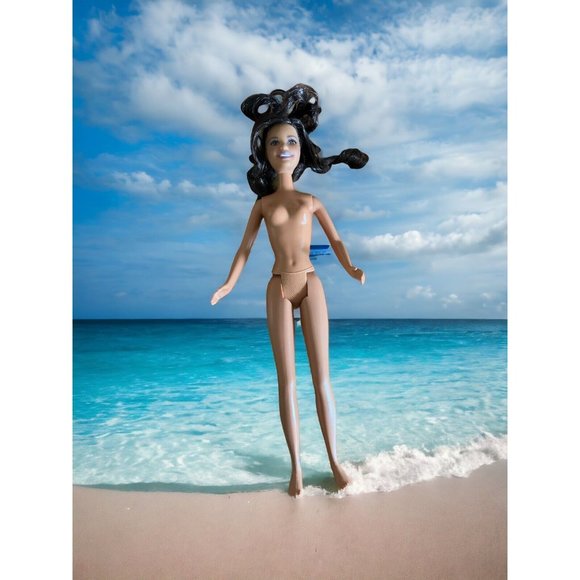 Vintage Teresa Barbie Mattel Nude Doll Brown Hair 2001 Body 2007 Head HTF 10” - Picture 1 of 6